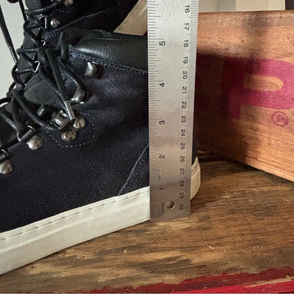 Vintage DIEMME Italian High Tops Black Suede Sneakers Women 8 1/2 - Picture 4 of 9